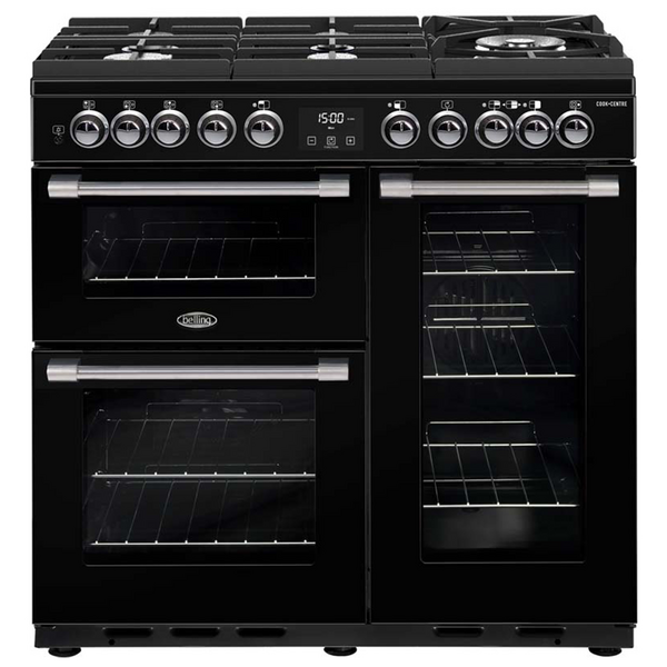 Belling Cookcentre 90cm Deluxe Dual Fuel Freestanding Oven Stove