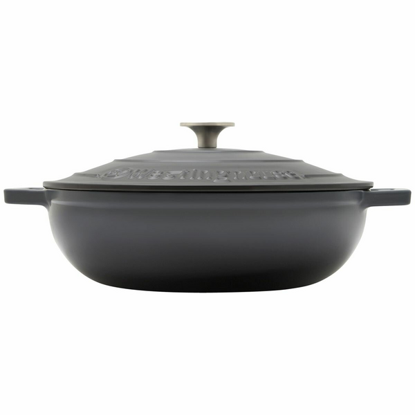 Westinghouse 4L Cast Iron Round Shallow Pot Ombre Grey WHCIPRS3002G