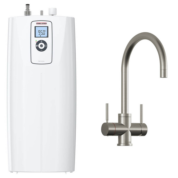 Stiebel Eltron Hot 2.6 Premium Tank with 3 in 1 Tap Brushed Nickel 208000