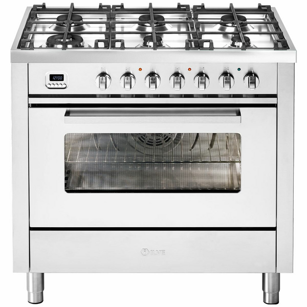 ILVE 90cm H series Natural Gas Cooktop with Tepanyaki Plate