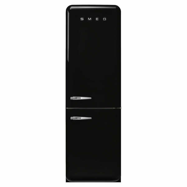 Smeg FAB 50's Style 331L Bottom Mount Refrigerator Black FAB32RBL5AU