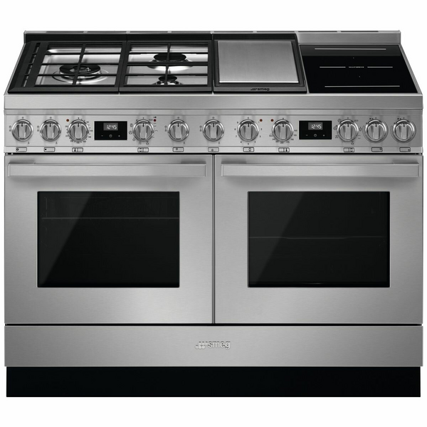 Smeg 120cm Portofino Pyrolytic Freestanding Dual Fuel Oven/Stove CPF120IGMPXA