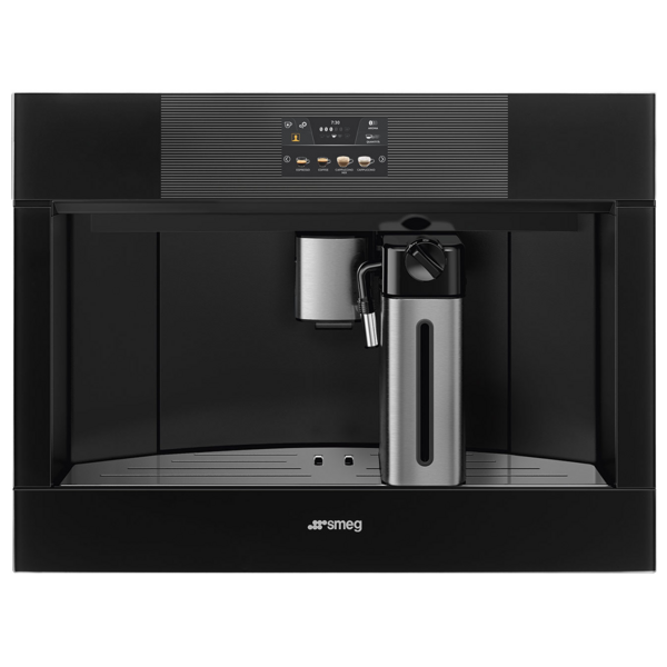 Smeg Linea Compact Built-in Coffee Machine Pure Black CMS4104B3