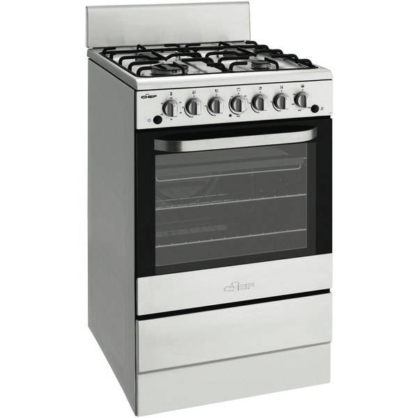 Chef 54cm Freestanding LPG Gas Oven Stove CFG504SALP