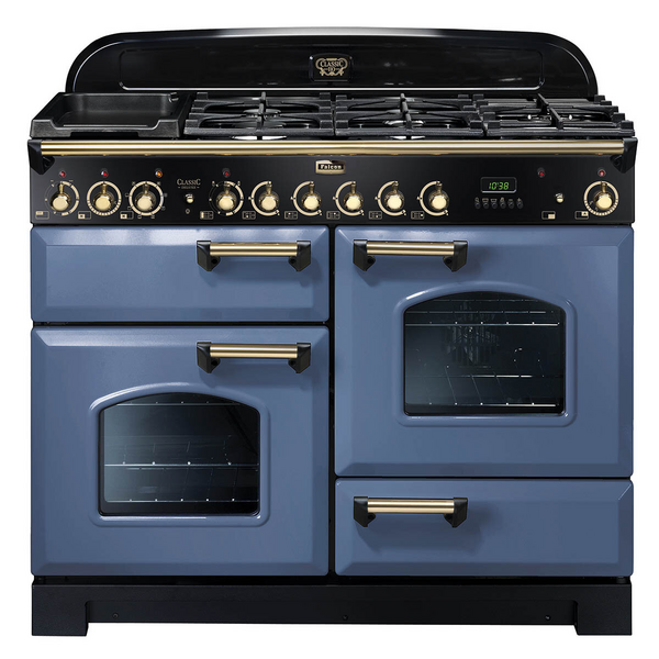 Falcon 110cm Classic Deluxe Stone Blue Dual Fuel Freestanding Oven CDL110DFSBBR