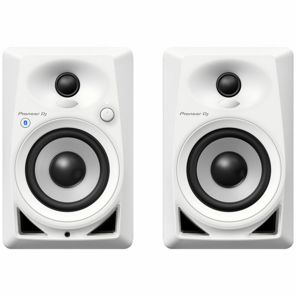 Pioneer DJ DM-40 4 Inch Desktop Monitor Speakers with Bluetooth White PDJ-DM-40BT-WH