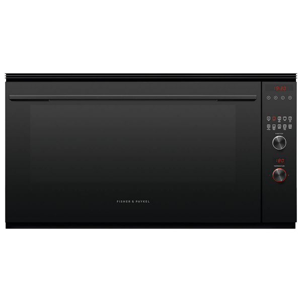 Fisher & Paykel 90cm Series 7 Contemporary Electric Built-In Oven Black OB90S9MEB1