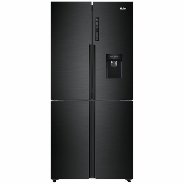 Haier 463L Quad Door Frost Free Fridge with Water Dispenser Black HRF516YHC