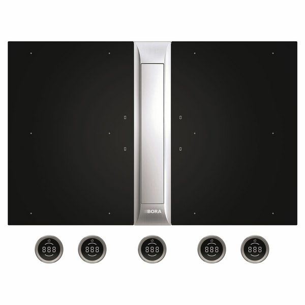 Bora Professional 3.0 Surface Induction Cooktop with Integrated Rangehood - Black and Stainless Steel PKAS3FI