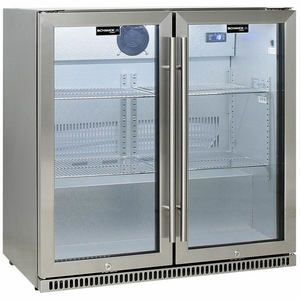 Schmick Alfresco Two Door Bar Fridge with Heated Glass SK190-SS