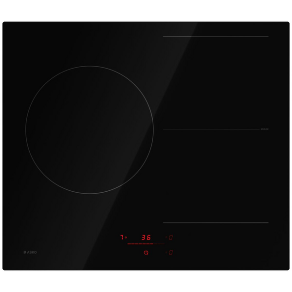 ASKO 60cm 3 Zone Bridge Induction Cooktop - Black HI2632FBG1