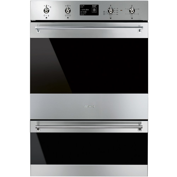 Smeg 60cm Classic Pyrolytic Electric Built-In Double Oven DOSPA6395X