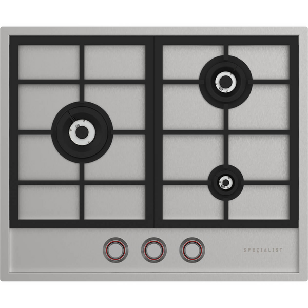 Spezialist 64cm Natural Gas 3 Burner Stainless Steel Cooktop S30643SFNG