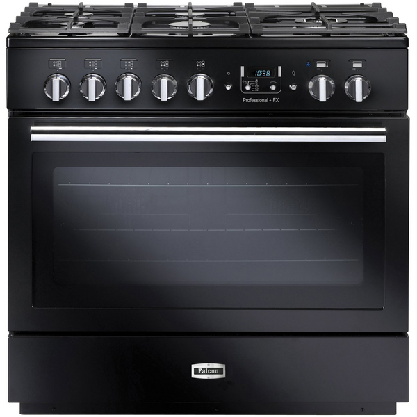 Falcon 90cm Professional Plus FX Dual Fuel Freestanding Oven Black PROP90FXDFGB-CH