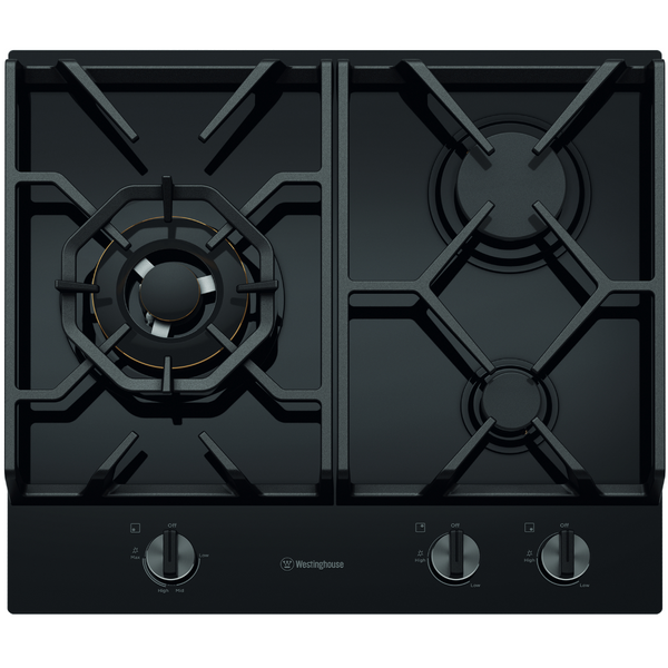 Westinghouse 60cm 3 Burner Gas Ceramic Glass Cooktop WHG639BD