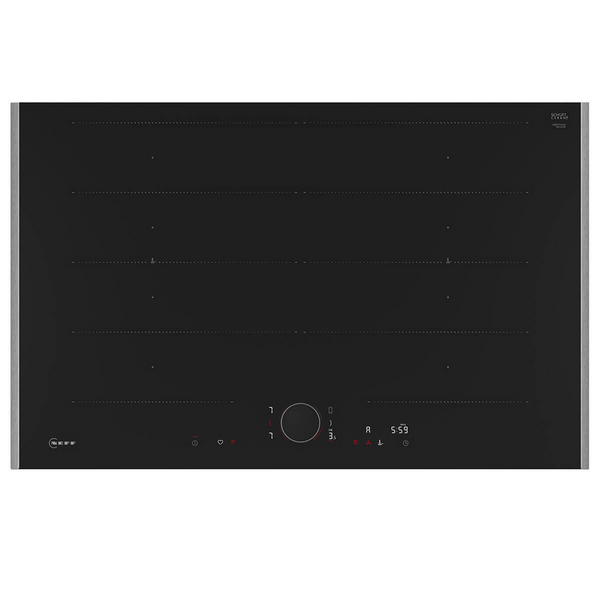 NEFF 80cm N 90 Flex Induction Cooktop with Flex Design Metallic Silver T68YYY4C0H-MS