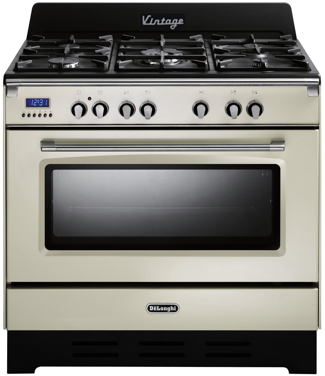 Delonghi 90cm Freestanding Dual Fuel Oven/Stove DEFV908CR