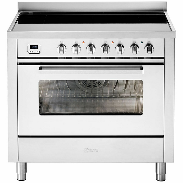 ILVE 90cm Pro-Line Single Electric Oven with Induction Cooktop LBI09WMPSS