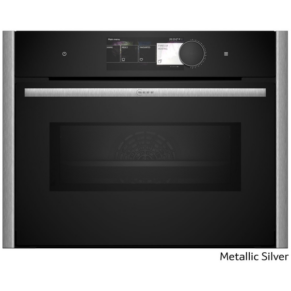 NEFF 45cm Pyrolytic Compact Oven with Microwave Metallic Silver C29MY7MY0-MS