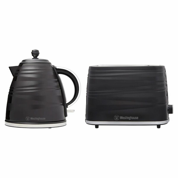 Westinghouse Kettle and 2 Slice Toaster Pack Black WHKTPK07K