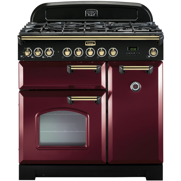 Falcon 90cm Classic Deluxe Cranberry Dual Fuel Freestanding Oven CDL90DFCY-BR