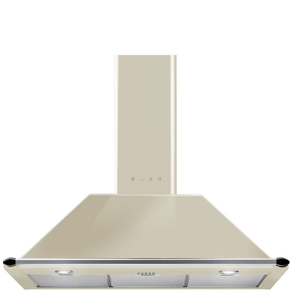 Smeg 90cm Victoria Cream Canopy Rangehood Cream KT90PA