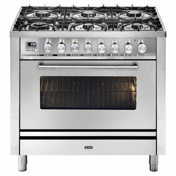 ILVE 90cm Professional Plus Dual Fuel Freestanding Oven/Stove P096DWE3SS