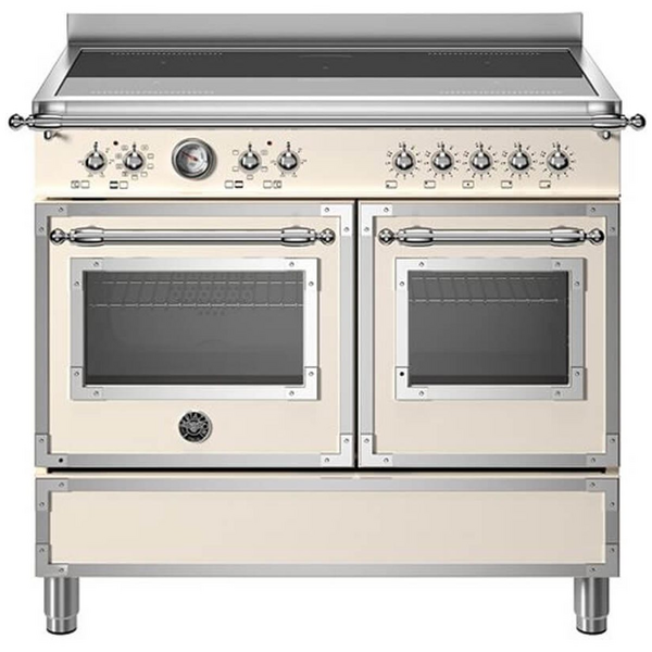Bertazzoni 100cm Heritage Induction Cream Freestanding Double Oven HER105I2EAVT