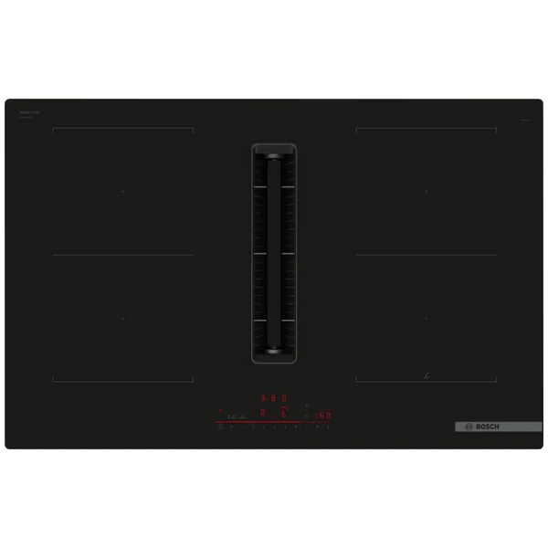 Bosch 80cm Series 6 Induction Cooktop with Downdraft Ventilation Black PVQ811H26E