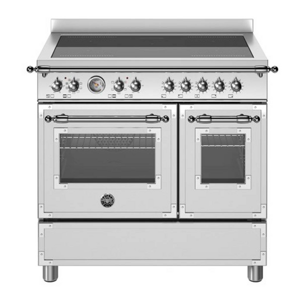 Bertazzoni Heritage Series 90 cm Induction Top with Electric Double Oven Cooker Stainless Steel HER95I2EXT