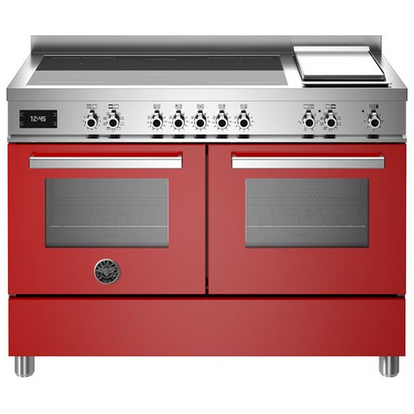 Bertazzoni 120cm Induction Cooktop & Griddle Plate Freestanding Double Oven PRO125I2EROT