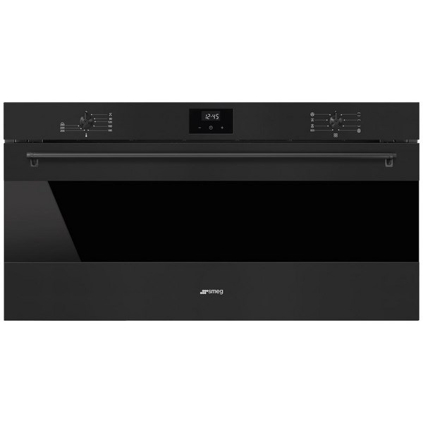 Smeg 90cm Matte Black Classic Built In Electric Oven SFRA9300TN