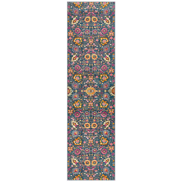 Rug Culture Babylon Medium Blue Rug 300X80CM - BLN-210-BLUE-300X80 | Andoo
