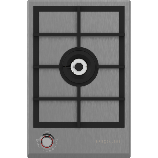 Spezialist 34cm LP Gas Stainless Steel Plate Cooktop with Black Metal Finish S30341SPBBMLPG