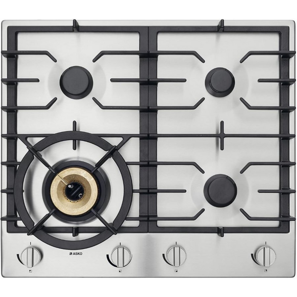ASKO 60cm Natural Gas Cooktop with Super Flex Wok Burner Stainless Steel HG1666SD