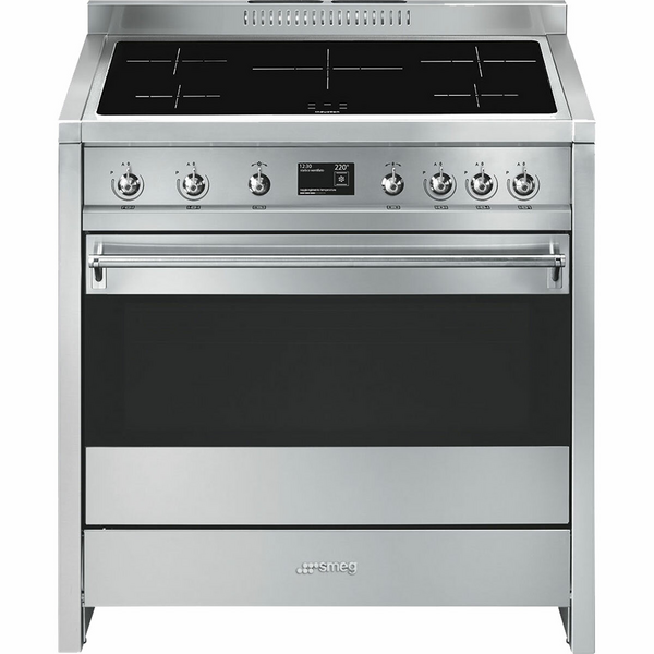 Smeg 90cm Classic Stainless Steel Pyrolytic Freestanding Oven A1PYID-9