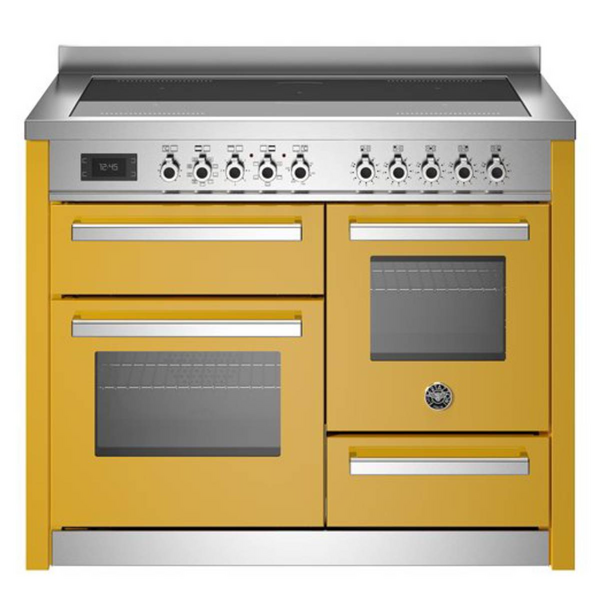Bertazzoni Professional Series 110cm 5-Zone Induction Cooktop with Electric Triple Oven Cooker Giallo PRO115I3EGIT