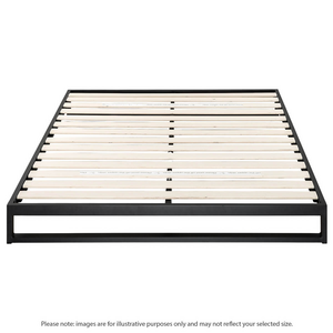 Zinus King 18cm Low Metal Bed Frame Black AU-SSBF-7K
