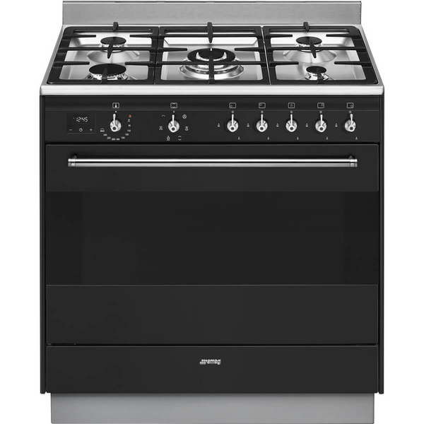 Smeg 90cm Dual Fuel Freestanding Oven- Anthracite FS9606AS-1