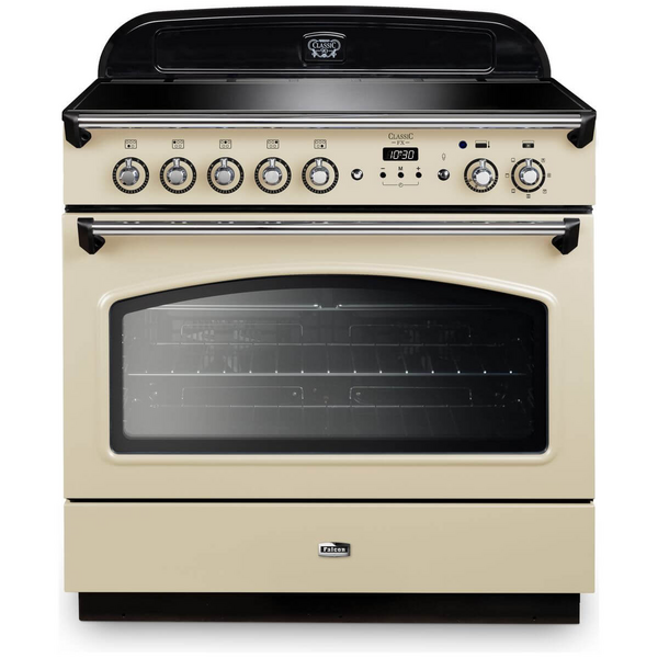 Falcon 90cm Classic FX Induction Freestanding Oven/Stove Cream and Chrome CLA90FXEICR-CH