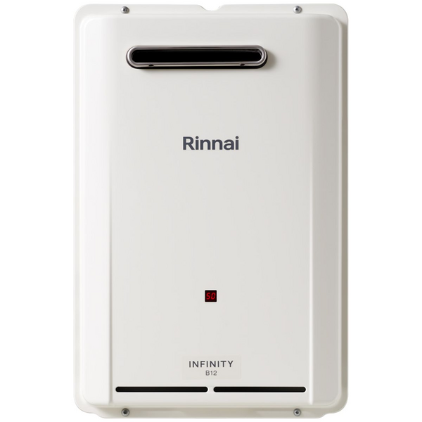 Rinnai Infinity 12 Continuous Flow Natural Gas Hot Water Pre-Set 50 Degrees INF12N50B
