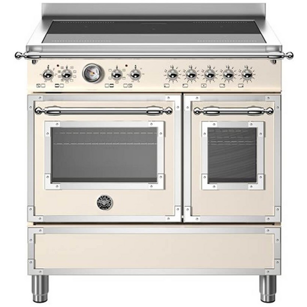 Bertazzoni 90cm Heritage Induction Cream Freestanding Double Oven HER95I2EAVT