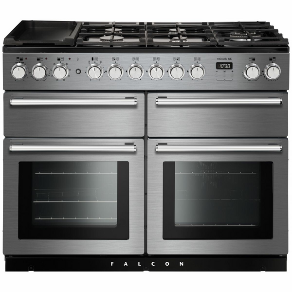 Falcon 110cm Nexus SE Freestanding Dual Fuel Oven/Stove Stainless Steeal and Chrome NEXSE110DFSS-CH