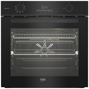 Beko 60cm Built-In Oven with Airfry-SteamAdd & Pyrolytic Cleaning Black BBO6851PDX1