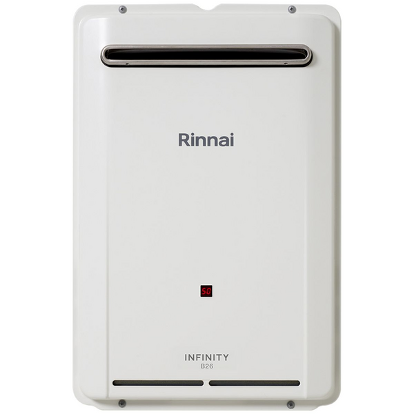 Rinnai Infinity 26 Continuous Flow Natural Gas Hot Water Pre-Set 50 Degrees INF26N50B