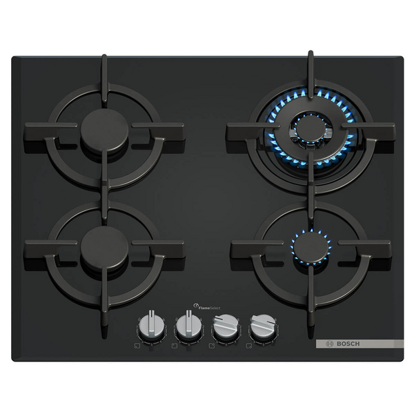 Bosch 60cm Series 6 Natural Gas Cooktop Tempered Glass Black PPH6A6I10A