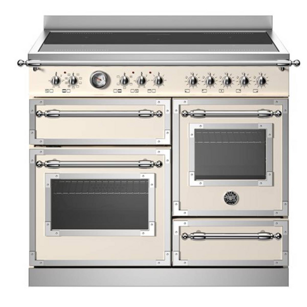 Bertazzoni 100 cm Heritage Series Cooker with Induction Top and Electric Triple Oven Avorio HER105I3EAVT