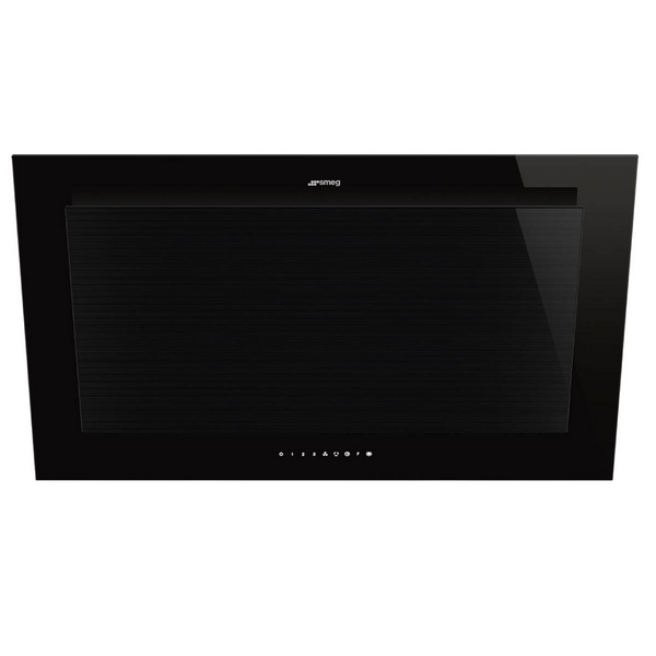 Smeg Linea 90cm Vertical Rangehood - Midnight Black KV194B3