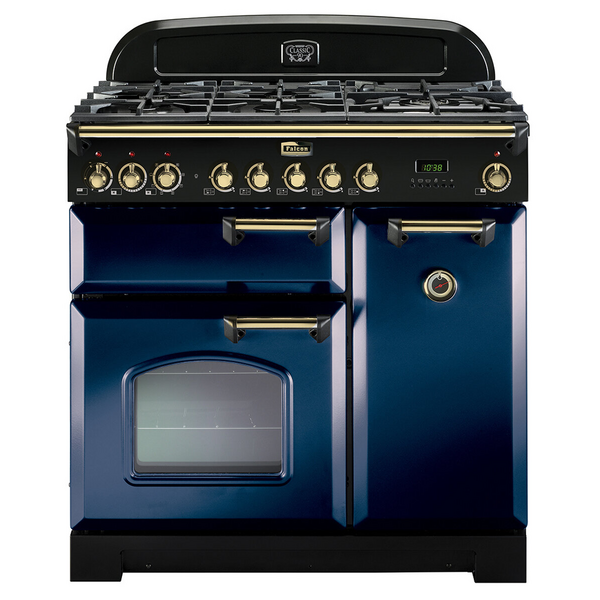 Falcon 90cm Classic Deluxe Royal Blue Dual Fuel Freestanding Oven CDL90DFRB-BR
