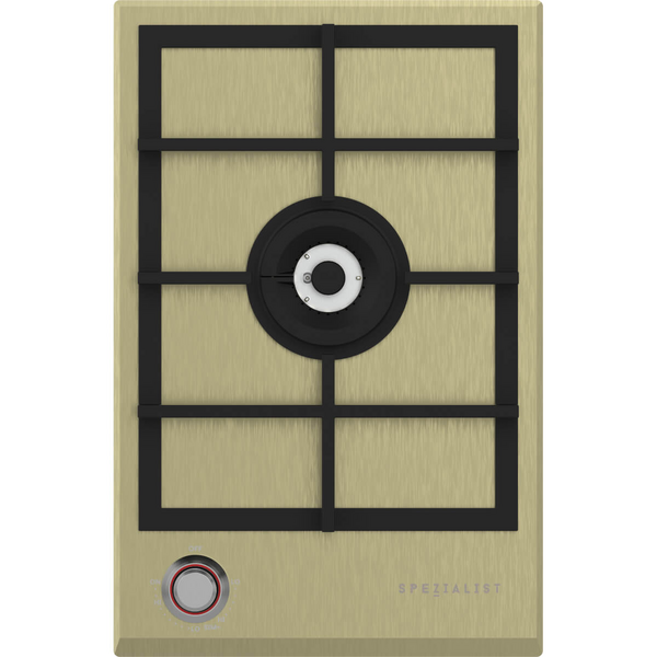 Spezialist 34cm LP Gas Cooktop with Stainless Steel Plate Brass Surface S30341SPBBRLPG